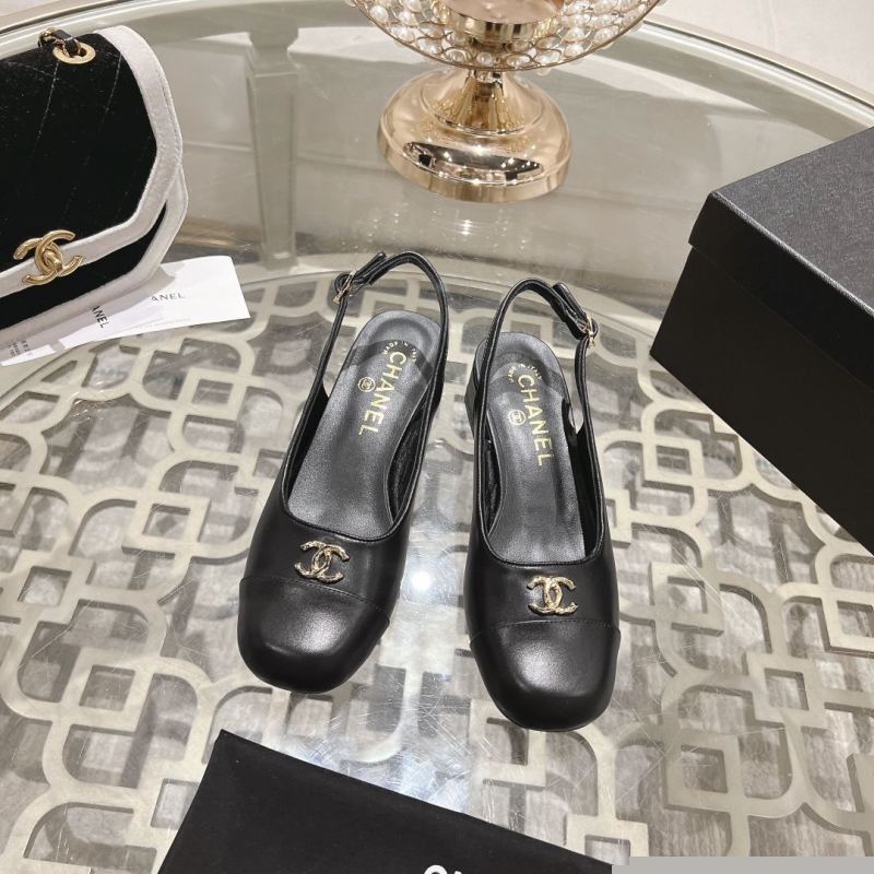 Ch*el leather shoes